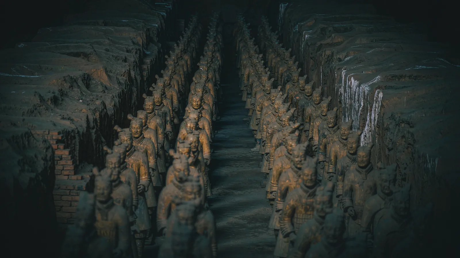 Telhados do bairro muçulmano de Xi'an ao entardecer
